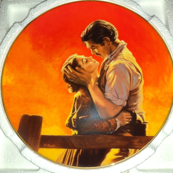 Lot of 2 Gone With the Wind Plates Firey Embrace and Pride and Passion New - Picture 5 of 5